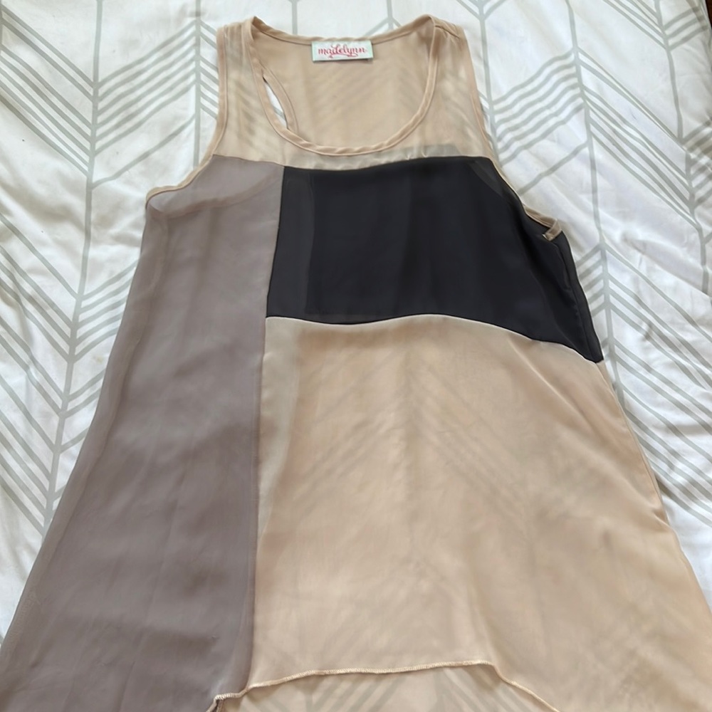 Cute high-low sheer tunic